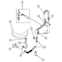 LWA40AW2 Top Loading Washer Drain hose and siphon break Parts diagram