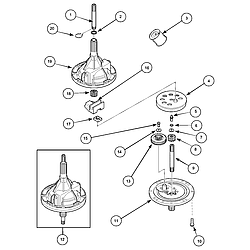 LWA40AW2 Top Loading Washer Transmission assembly Parts diagram