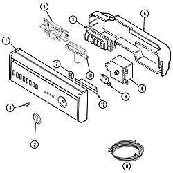 MDB6000AWA Dishwasher Control panel Parts diagram