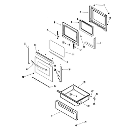 MER5875QCB Range Door/drawer Parts diagram
