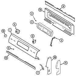 MER6550BAQ Range Control panel Parts diagram