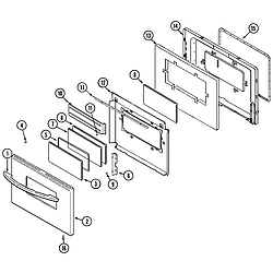 MER6772BAS Range Door (lower-bac/bas) Parts diagram