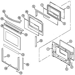 MER6772BAW Range Door (lower-bab/baq/baw) Parts diagram