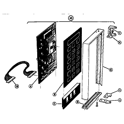 MTR217 Combination Oven Microwave power compartment door Parts diagram