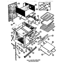 MTR217 Combination Oven Self cleaning oven body Parts diagram