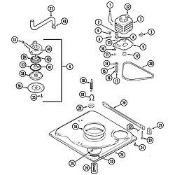 PAV2000AWW Washer Base Parts diagram