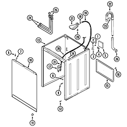 PAV2000AWW Washer Cabinet Parts diagram