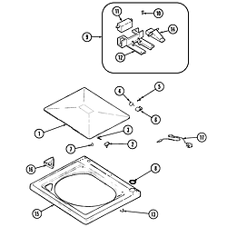 PAV2000AWW Washer Top Parts diagram