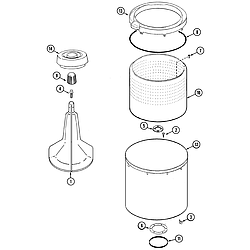 PAV2000AWW Washer Tub Parts diagram