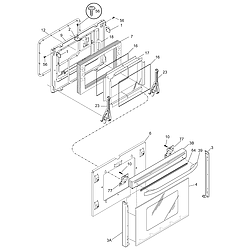 PFEF375CS2 Electric Range Door Parts diagram