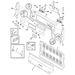 PGLEF365EC1 Electric Range Backguard Parts diagram