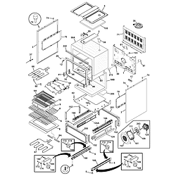 PGLEF365EC1 Electric Range Body Parts diagram