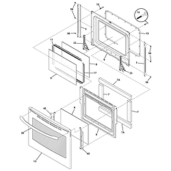 PGLEF365EC1 Electric Range Door Parts diagram