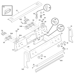 PGLEF385CB1 Electric Range Backguard Parts diagram