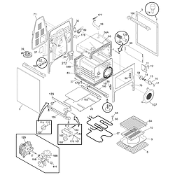 PGLEF385CQ1 Electric Range Body Parts diagram