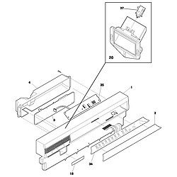 PLDB998CCO Dishwasher Control panel Parts diagram