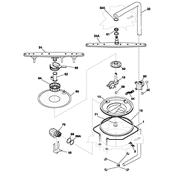 PLDB998CCO Dishwasher Motor & pump Parts diagram