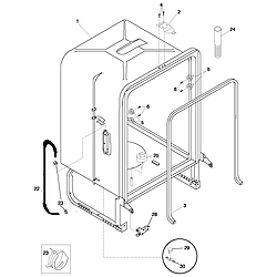 PLDB998CCO Dishwasher Tub Parts diagram