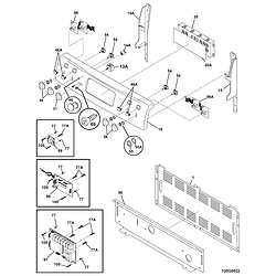 PLEF398DCE Electric Range Backguard Parts diagram