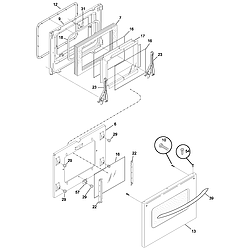 PLES389ACC Electric Range Door Parts diagram