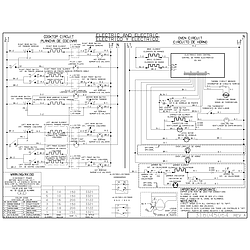PLES389ACC Electric Range Wiring diagram Parts diagram