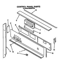 RB262PXYQ Electric Built-In Oven Control panel Parts diagram