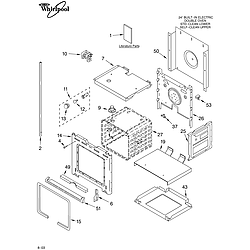 RBD245PDB14 Built In Oven - Electric Lower oven Parts diagram