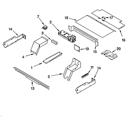 RBD275PDB14 Built In Oven - Electric Top venting Parts diagram