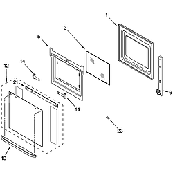 RBD275PDB15 Built In Oven - Electric Lower oven door Parts diagram