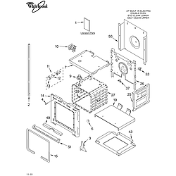 RBD275PDT12 Oven Lower oven/literature Parts diagram