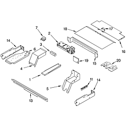 RBD275PDT12 Oven Top venting Parts diagram