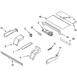 RBD305PDB14 Built In Oven - Electric Top venting Parts diagram