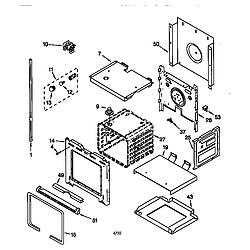 RBD305PDB6 Electric Oven Lower oven Parts diagram