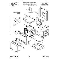 RBD305PDQ8 Electric Oven Lower oven Parts diagram