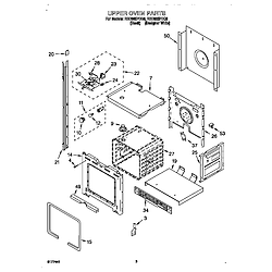 RBD305PDQ8 Electric Oven Upper oven Parts diagram
