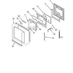 RBD305PDS15 Built In Oven - Electric Upper oven door Parts diagram