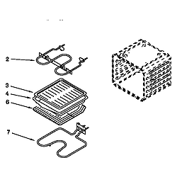 RBS305PDB6 Electric Wall Oven Internal oven Parts diagram