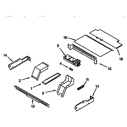 RBS305PDB6 Electric Wall Oven Top venting Parts diagram