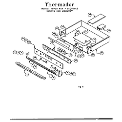 RDF30QB Freestanding Dual Fuel Range Burner box assembly Parts diagram
