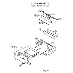 RDF30QB Freestanding Dual Fuel Range Storage drawer and base Parts diagram