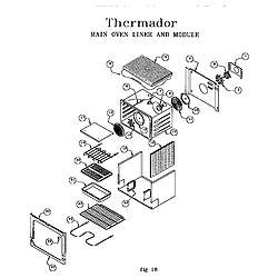 RDF30RS Freestanding Dual Fuel Range Main oven liner and module Parts diagram