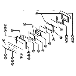 RDSS30 Range Main oven door assembly Parts diagram