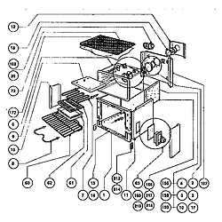 RDSS30 Range Main oven liner and module Parts diagram