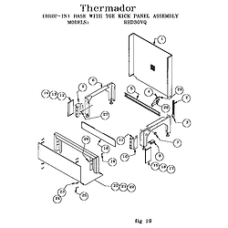 RED30V Drop-In Electric Range Base with toe kick red30vq Parts diagram