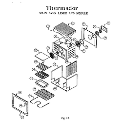 RED30V Drop-In Electric Range Main oven liner and module Parts diagram