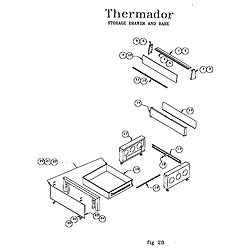 REF30QW Freestanding Electric Range Storage drawer and base Parts diagram