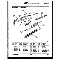 REG74BL3 Wall Oven Control panel Parts diagram