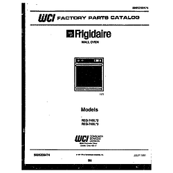 REG74BL3 Wall Oven Cover page- text only Parts diagram