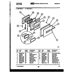 REG74BL3 Wall Oven Door Parts diagram