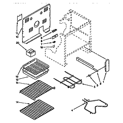 RF364PXYQ3 Electric Free Standing Range Unit Parts diagram